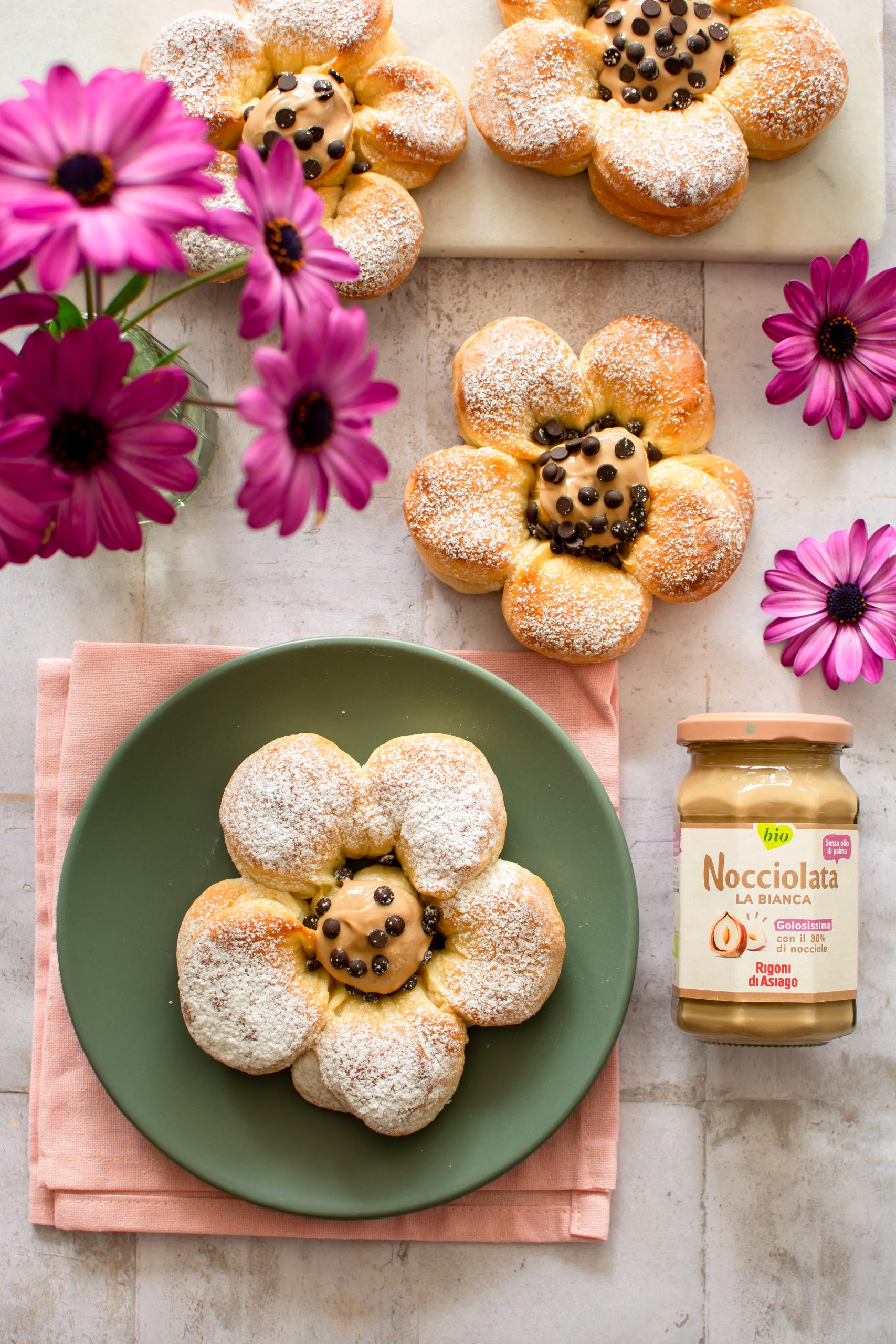 Brioche fiore nocciolata
