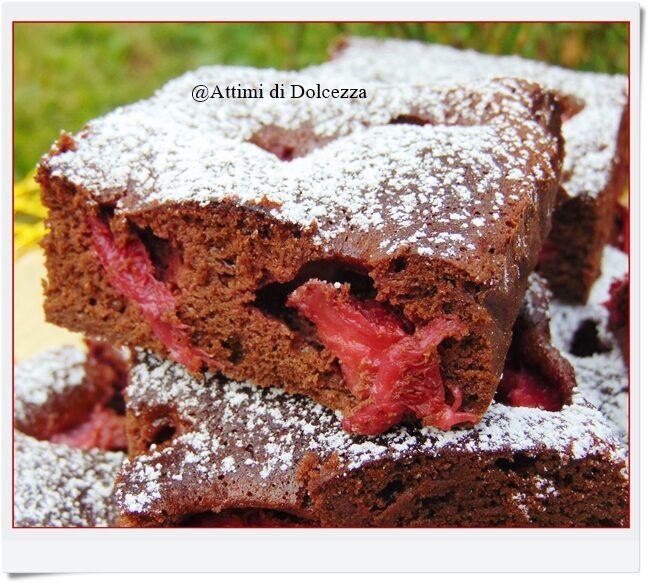 Brownies veloci nutella e fragole
