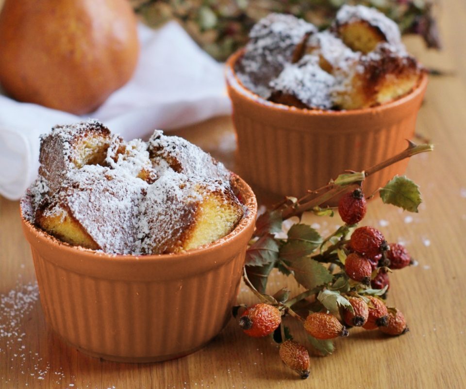 Budino di pandoro caldo