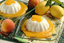 Budino  limone e pesche