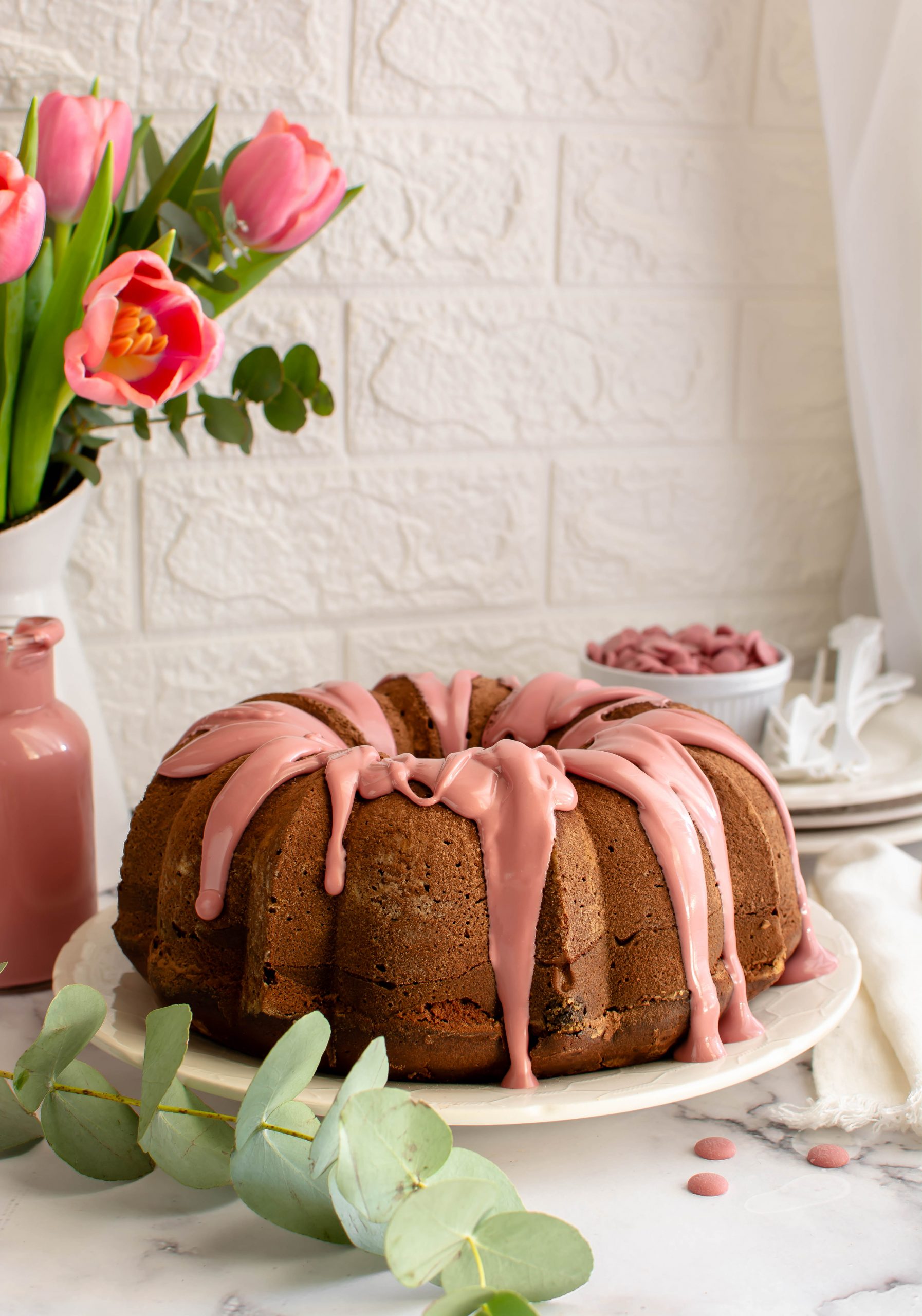 Bundt cake al cacao con ricotta e cioccolato Ruby