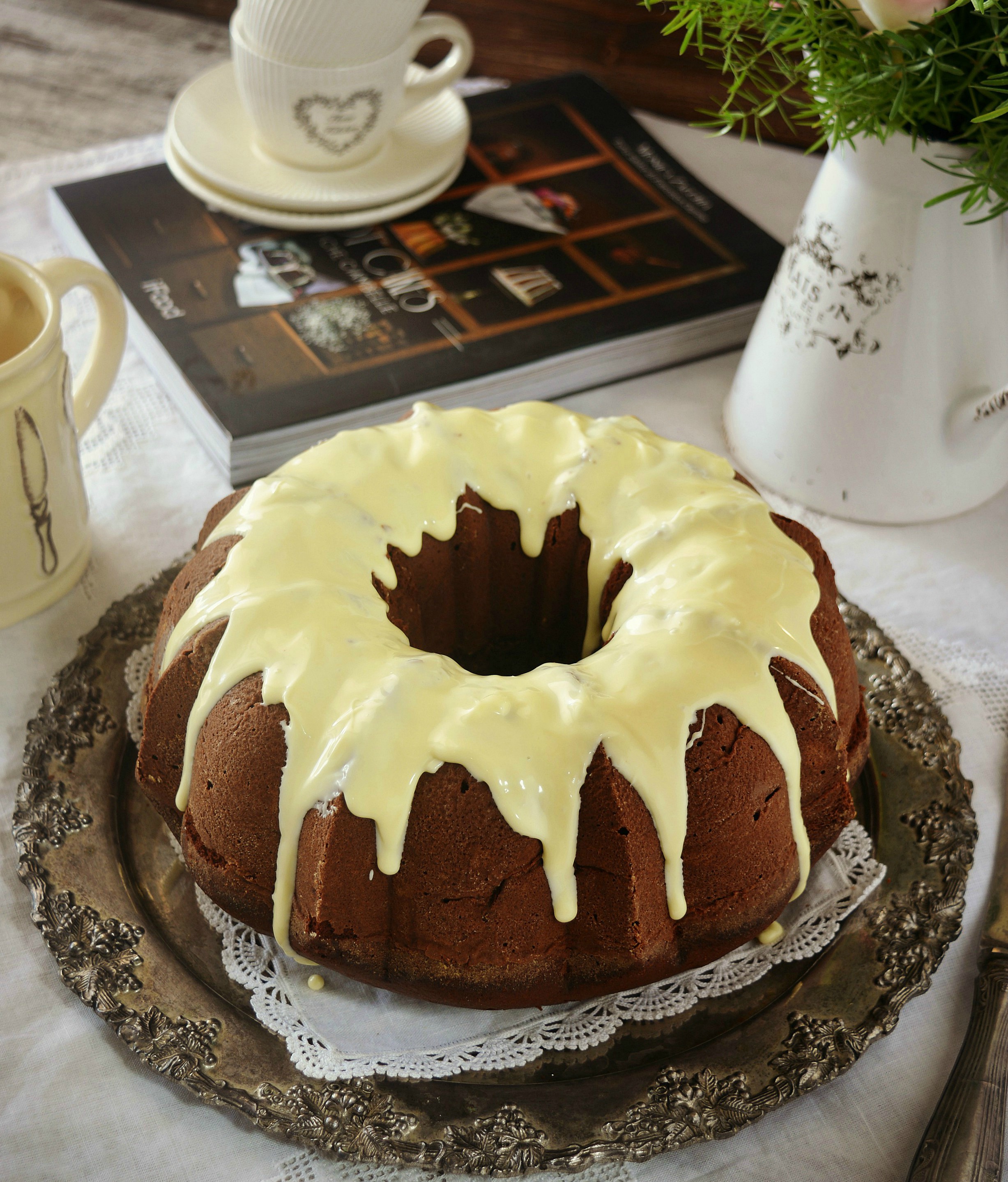 Bundt cake pere e cioccolato