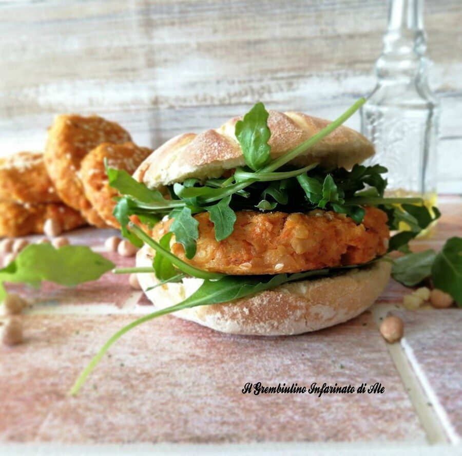 Burger di zucca e ceci