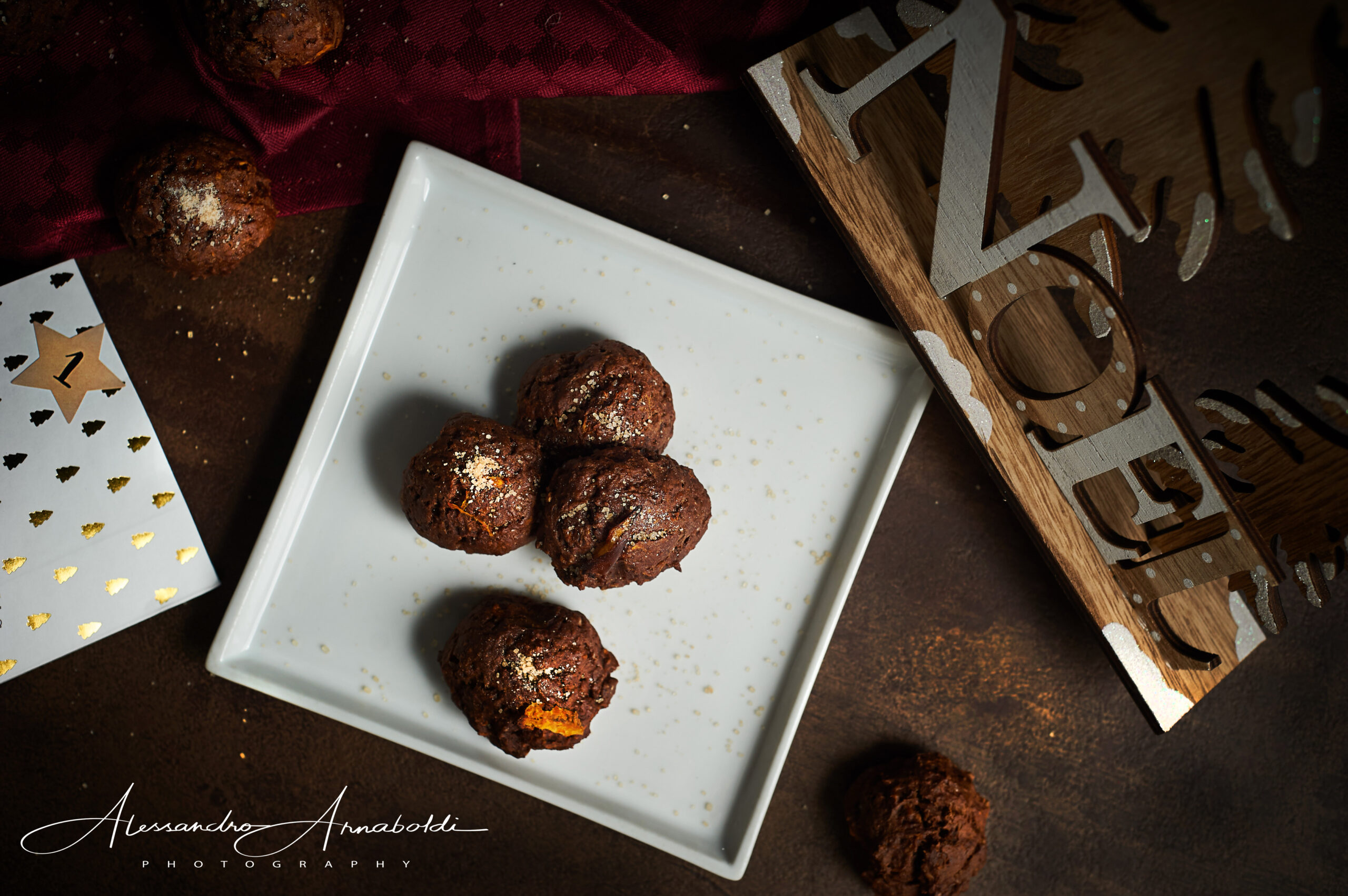 Calendario dell’avvento biscotti di zucca e cacao alla cannella