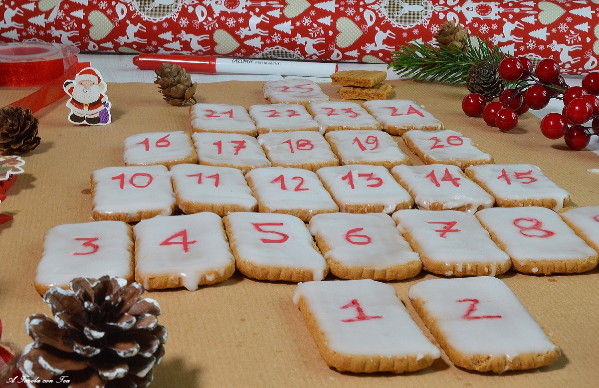 Calendario dell’avvento di biscotti