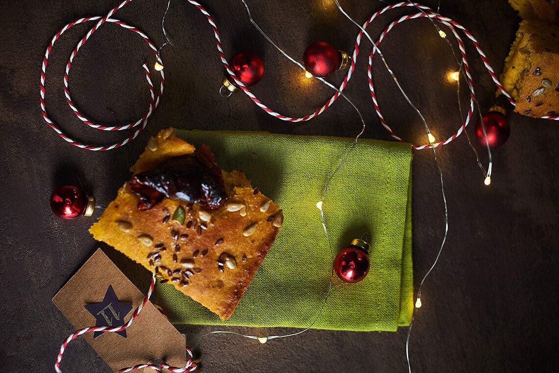 calendario dell’avvento focaccia di zucca