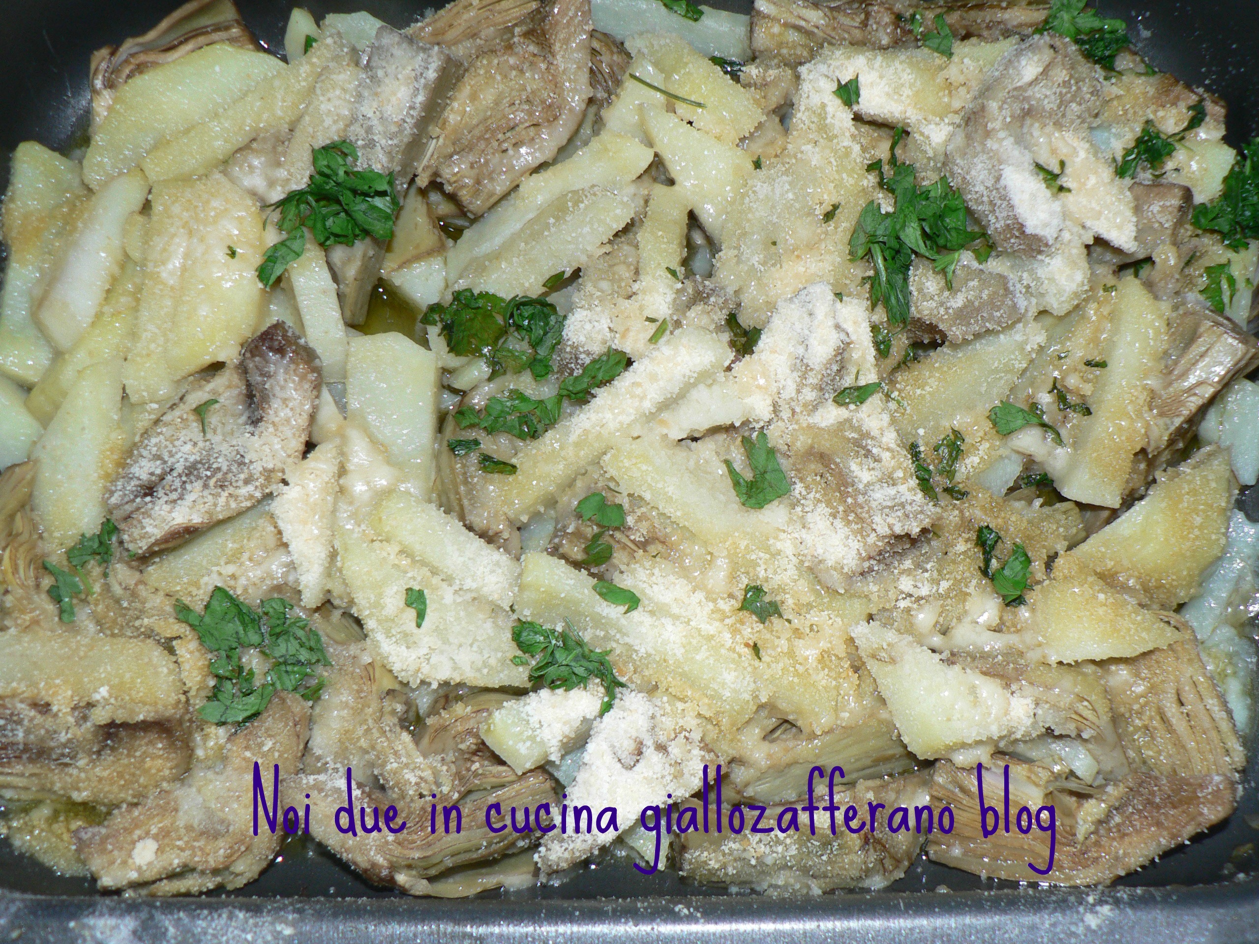 Carciofi e patate in padella