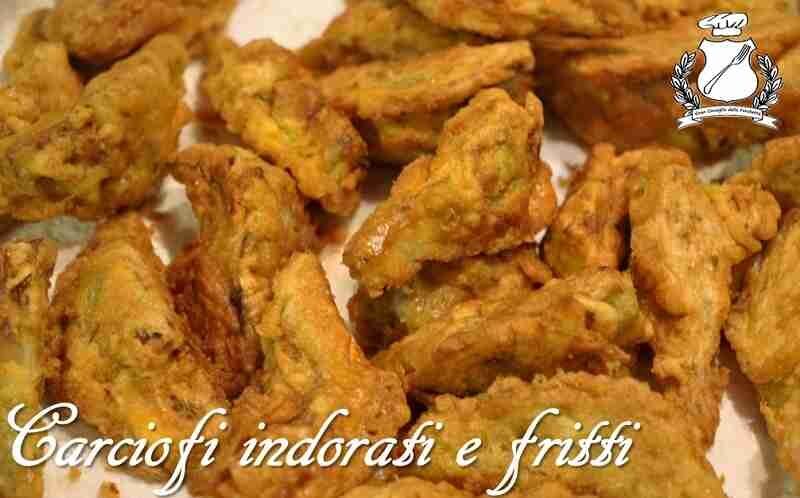 Carciofi indorati e fritti