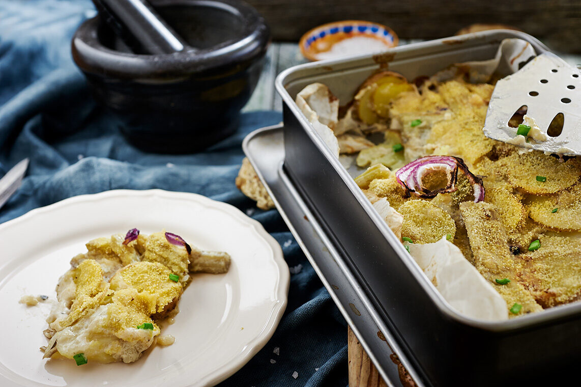 Cardi e patate gratinati