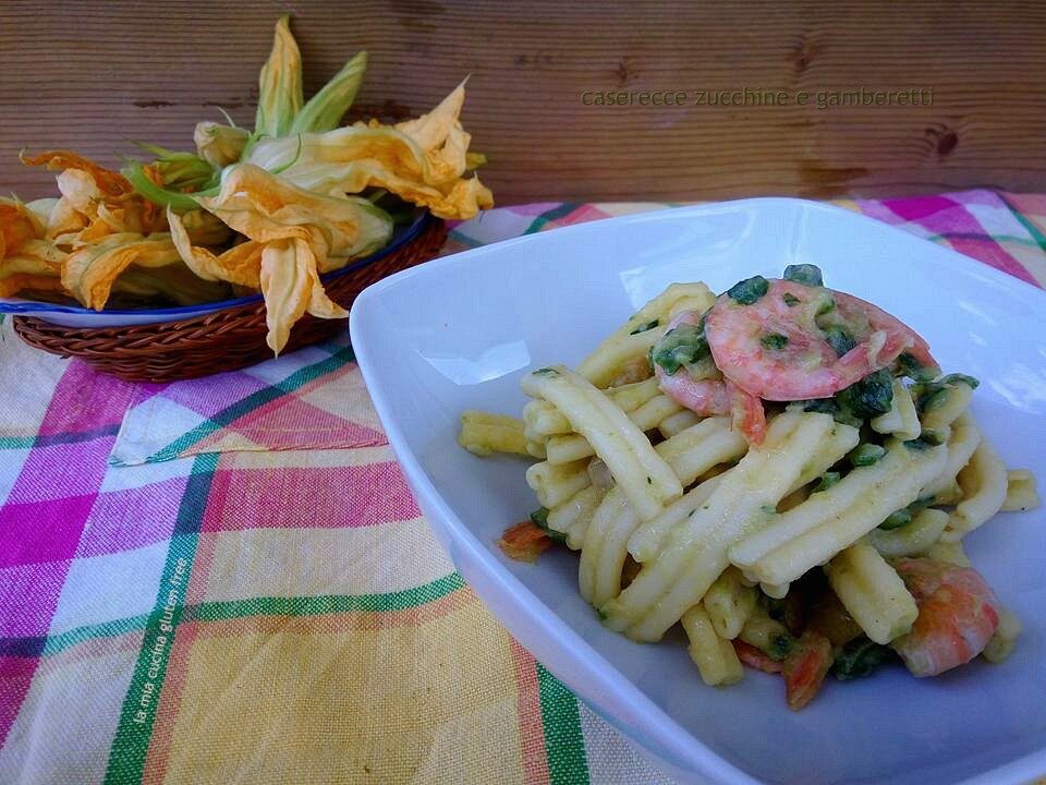 Caserecce zucchine e gamberetti senza glutine