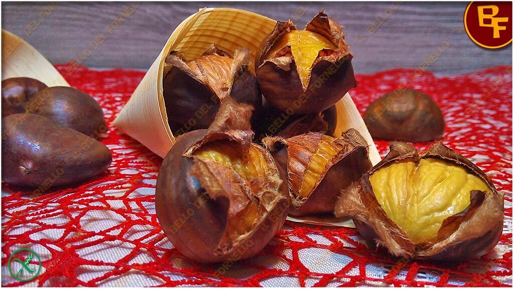Castagne cotte al forno