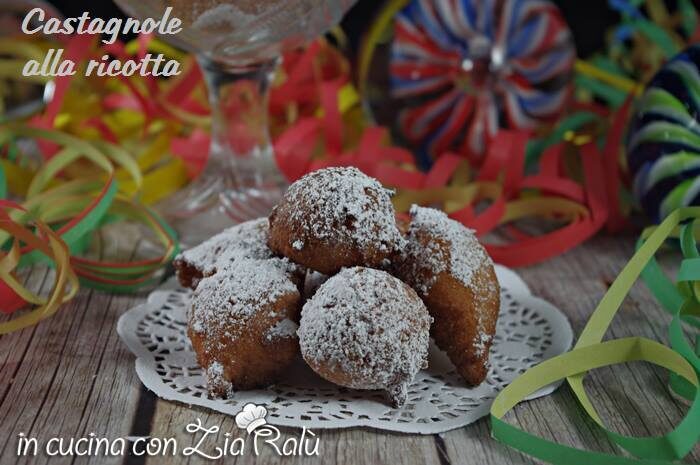 Castagnole alla ricotta con crema di limoncello