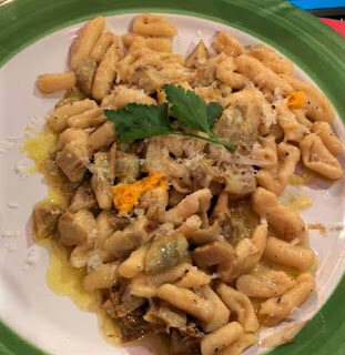 Cavatelli con carciofi, arancia e pecorino da la prova del cuoco