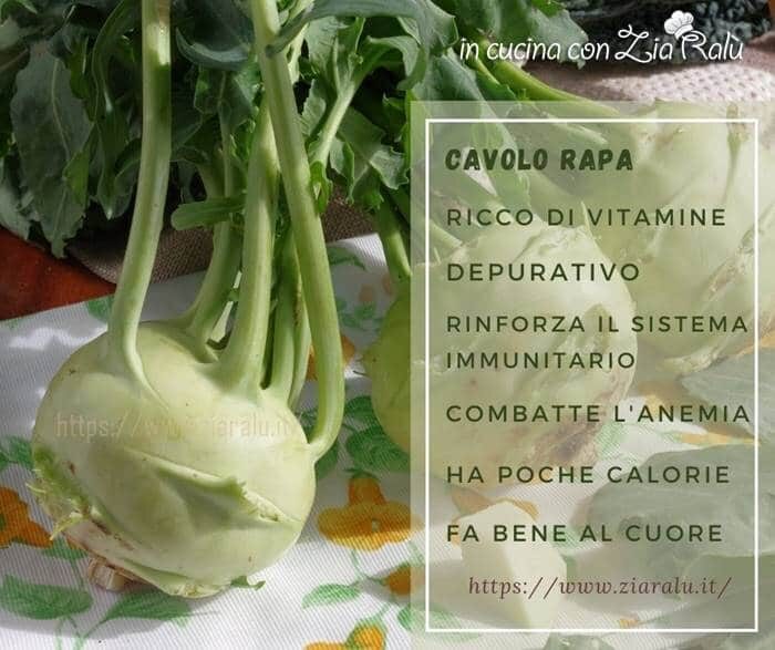 Cavolo rapa proprietà