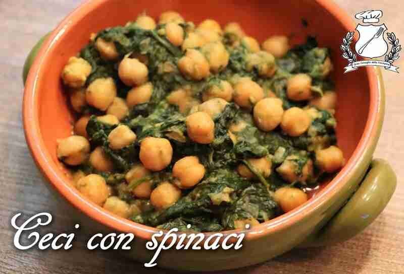 Ceci con spinaci (garbanzos con espinacas)