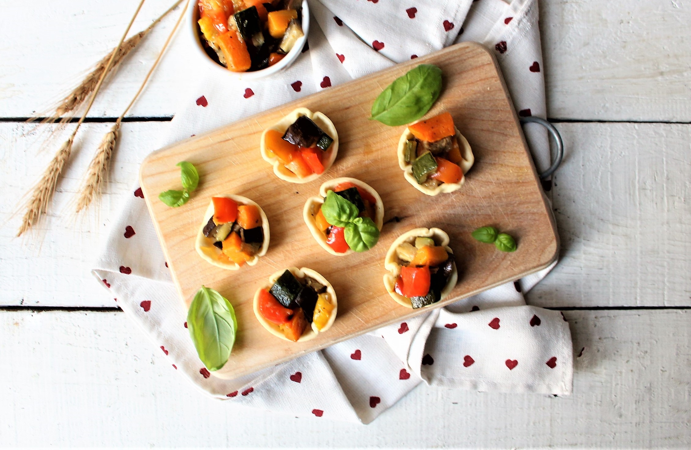 Cestini di pasta brise’ con verdure
