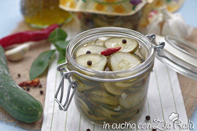 Cetrioli in agrodolce – conserva salata