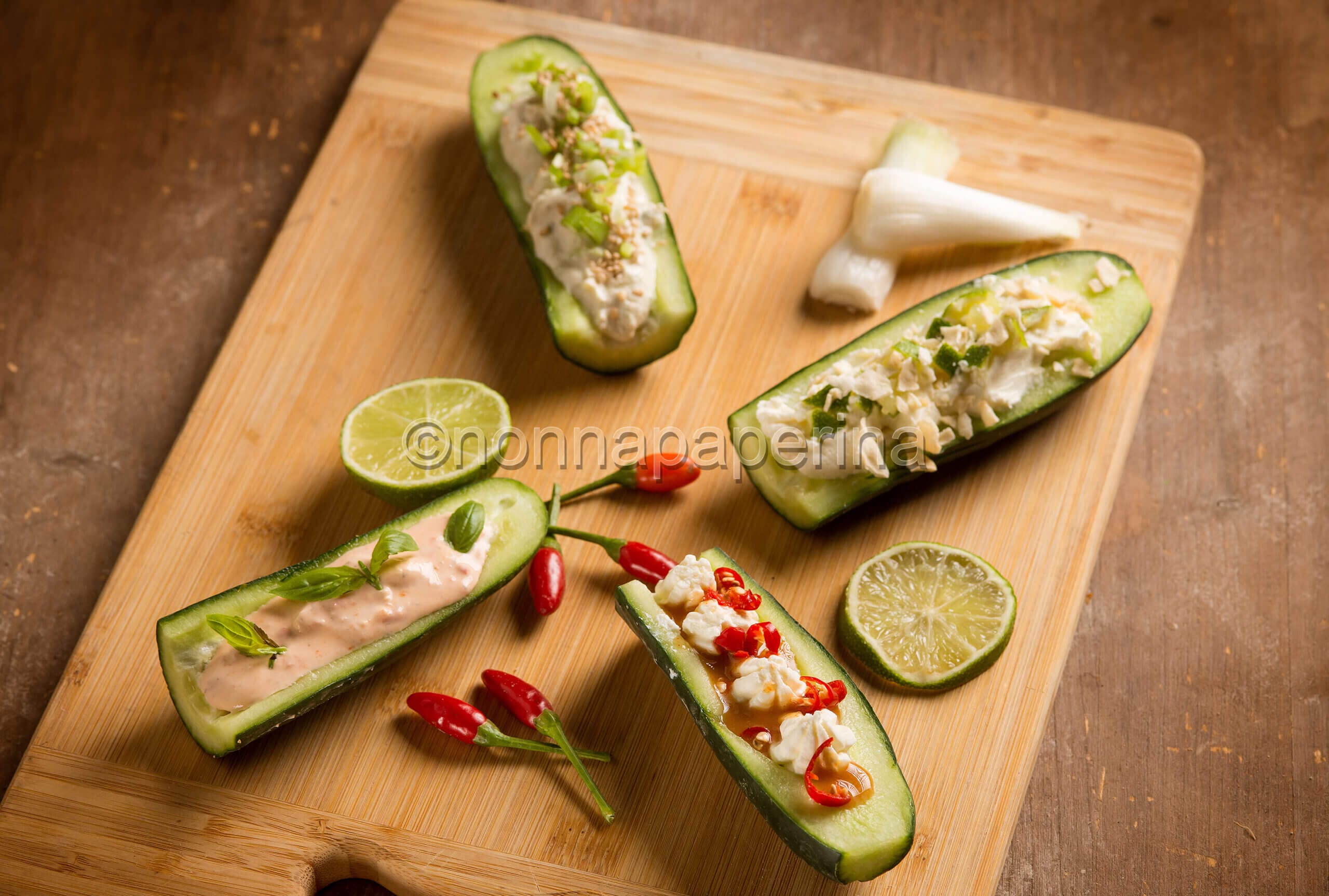 Cetrioli ripieni, un antipasto semplice e colorato