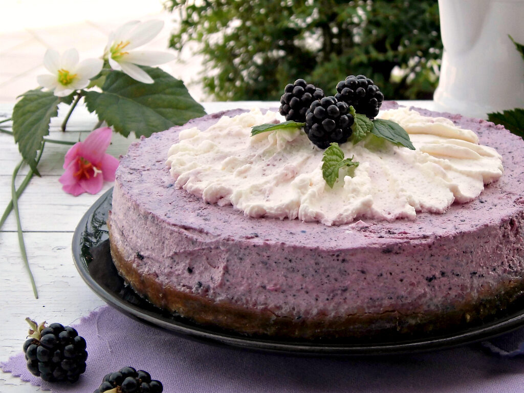 Cheesecake alle more senza cottura