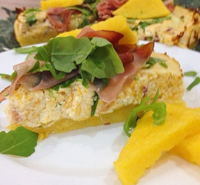 Cheesecake di polenta con zucca e ricotta