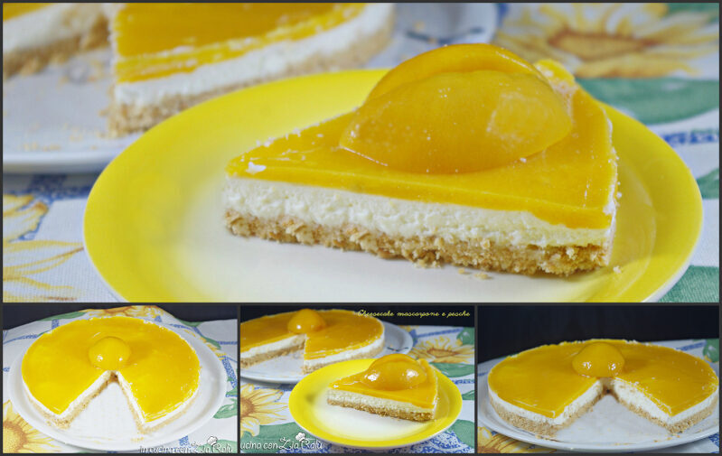 Cheesecake mascarpone e gelatina alle pesche