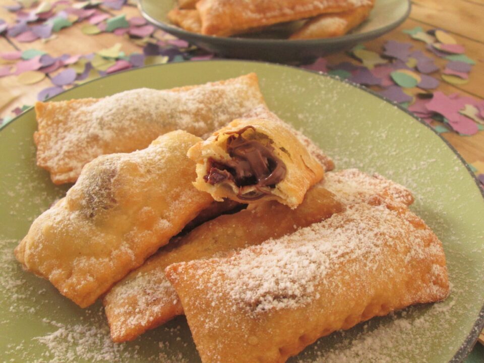 Chiacchiere fritte alla nutella
