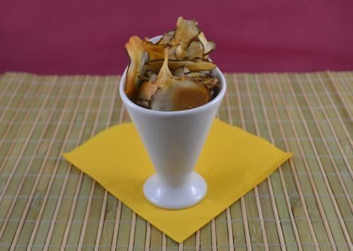 Chips piccanti di topinambur fritte o al forno