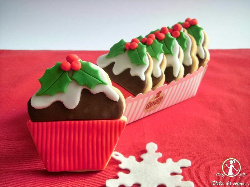 Christmas pudding cookies