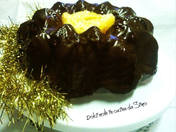 Ciambella all’arancia glassata al cioccolato