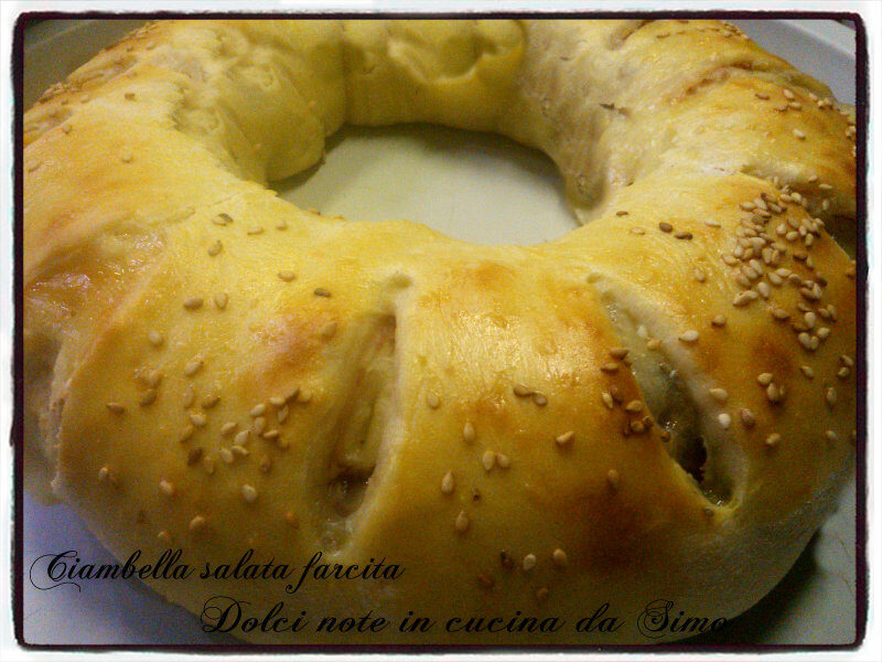 Ciambella farcita speck brie’ e pomodorini