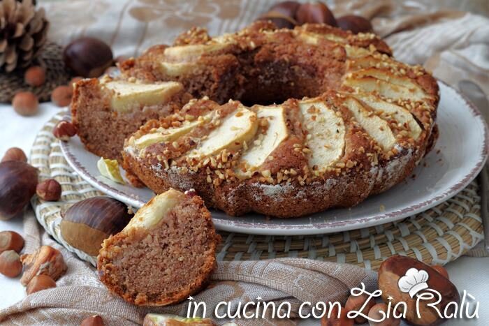 Ciambella mele e castagne senza uova