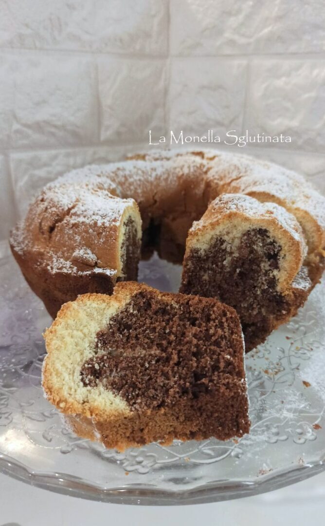 Ciambella variegata alla panna senza glutine