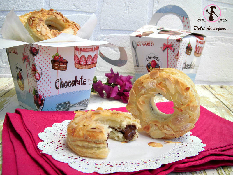 Ciambelle di sfoglia con nutella