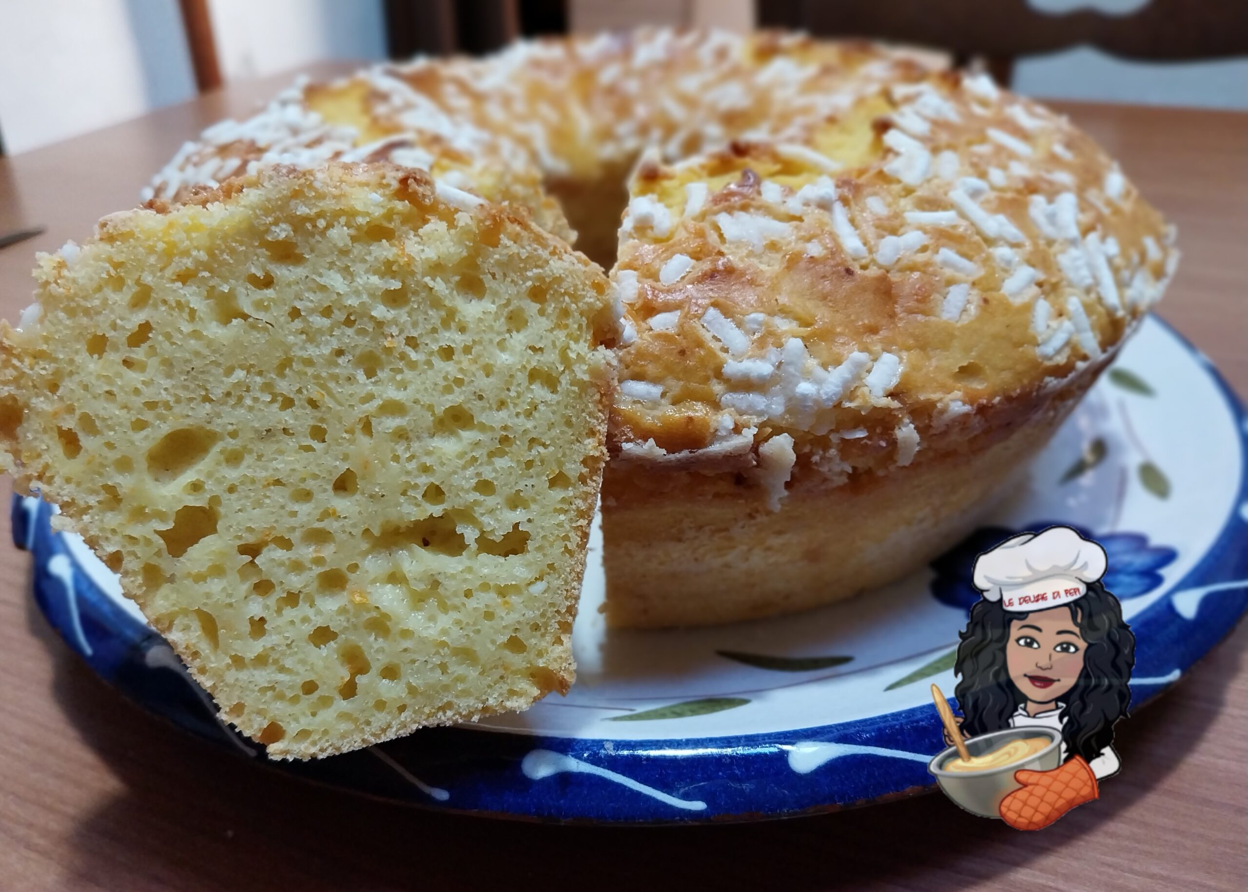 Ciambellone di ricotta con arancia e cioccolato