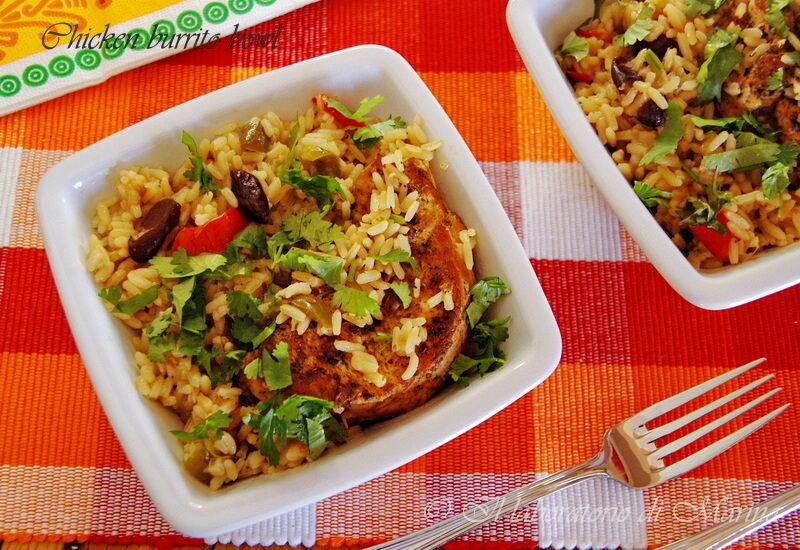 Ciotola di burrito di pollo