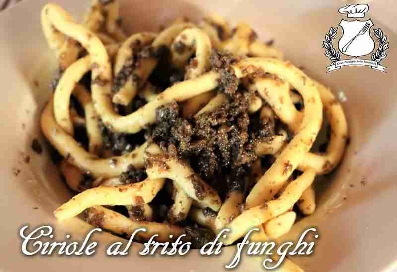 Ciriole al trito di funghi