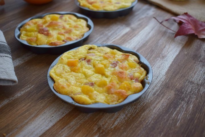 Clafoutis alla zucca con pancetta affumicata