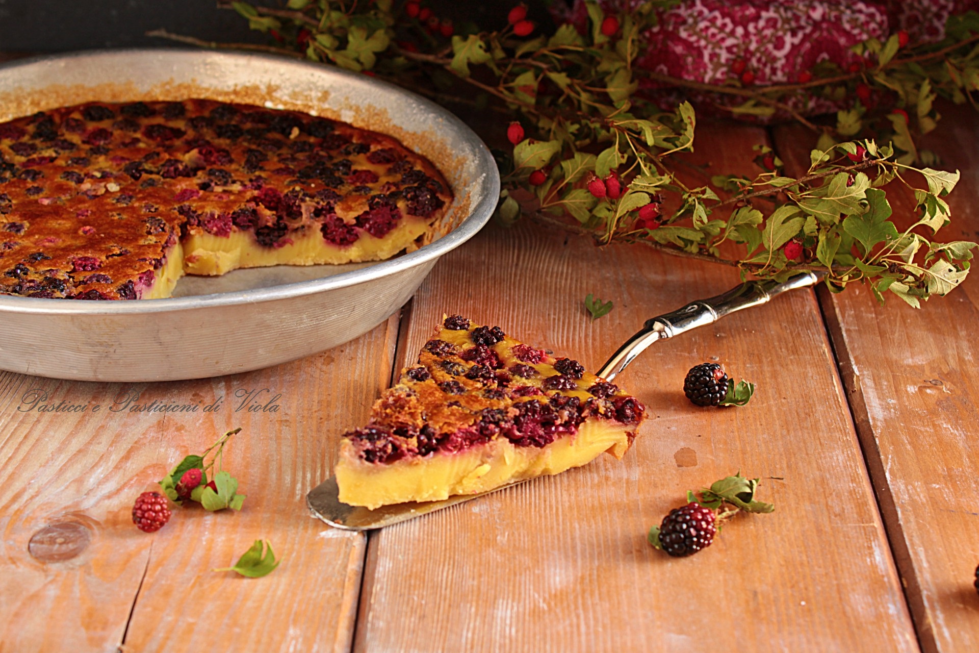 Clafoutis di more