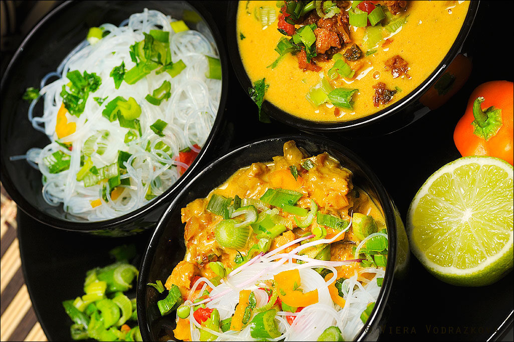 Coconut glass noodles