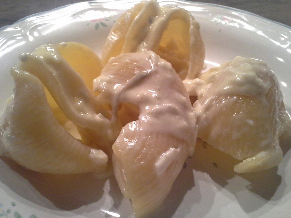 Conchiglie in crema di gorgonzola
