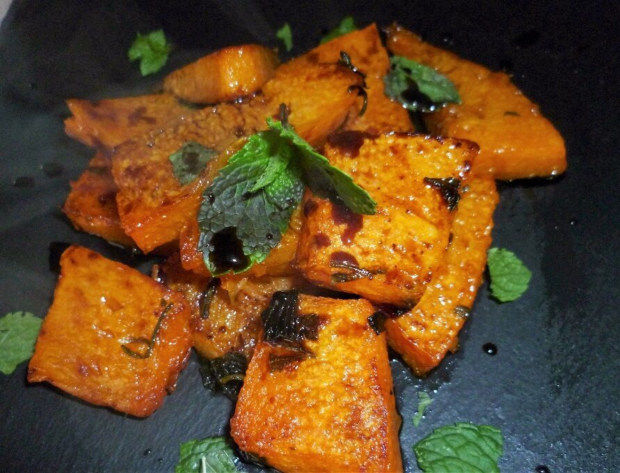 Contorno di zucca fritta