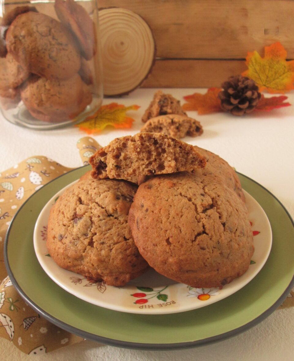 Cookies castagne e cioccolato
