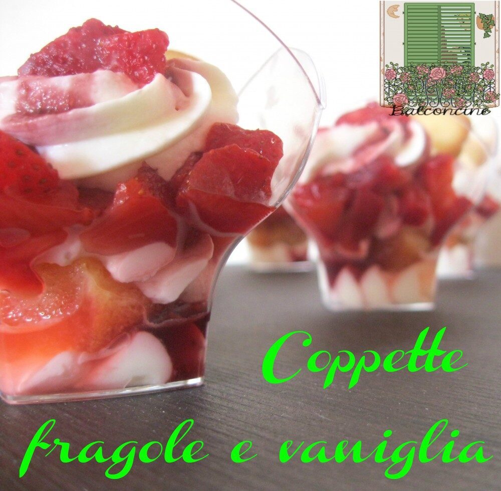 Coppette fragole e vaniglia