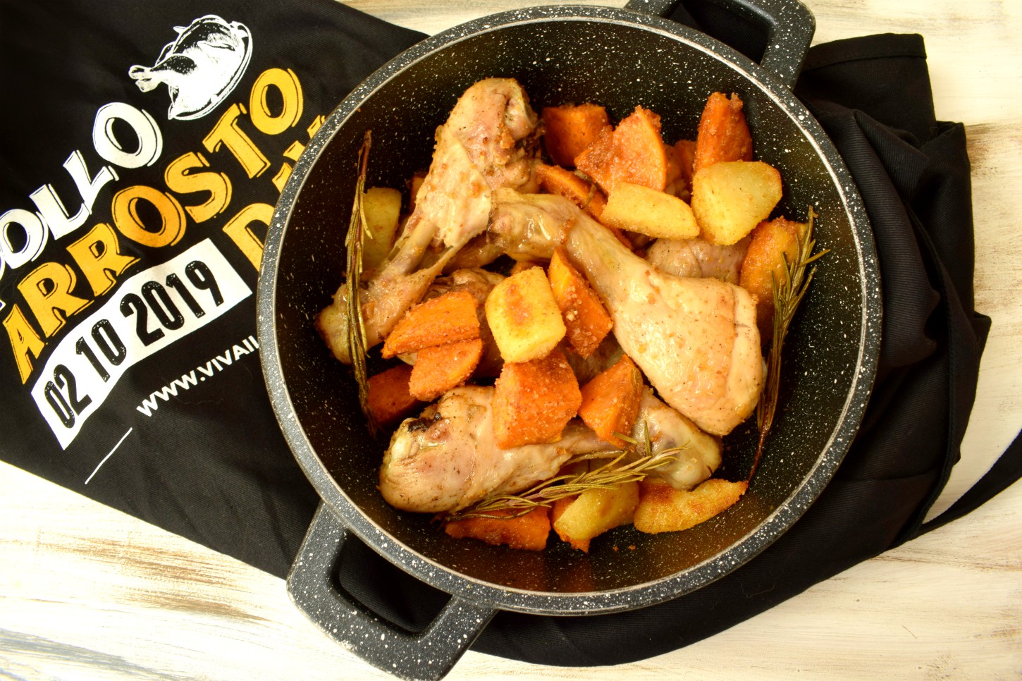 Cosce di pollo al forno con double di patate