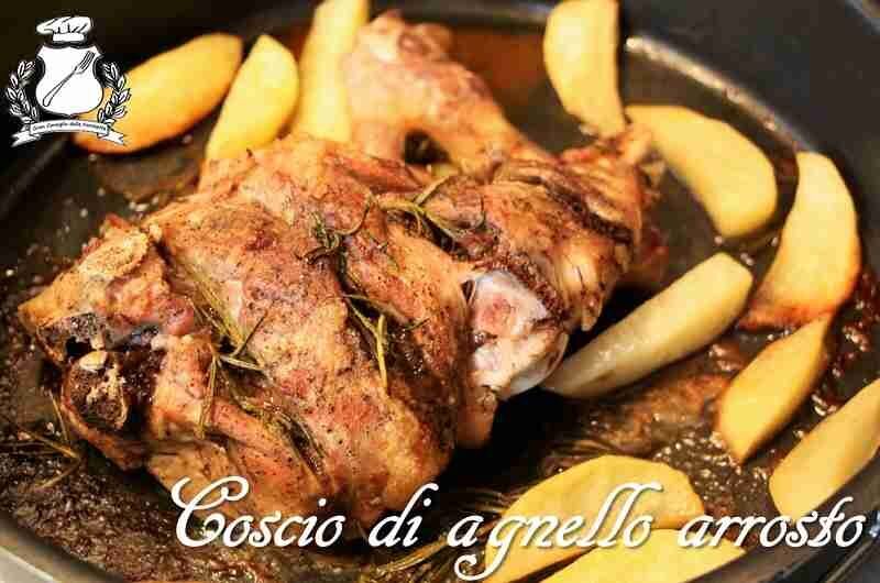 Coscio di agnello arrosto con patate