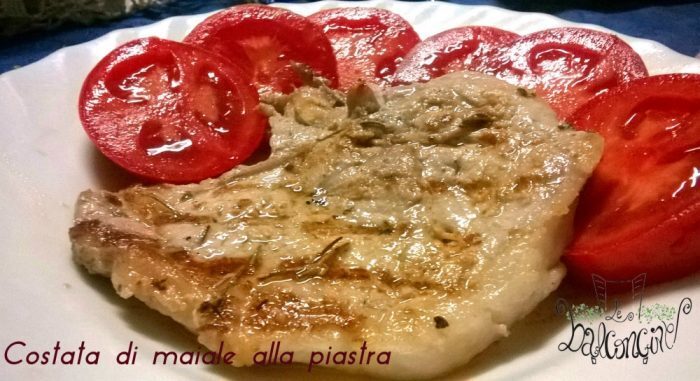 Costata di maiale alla piastra