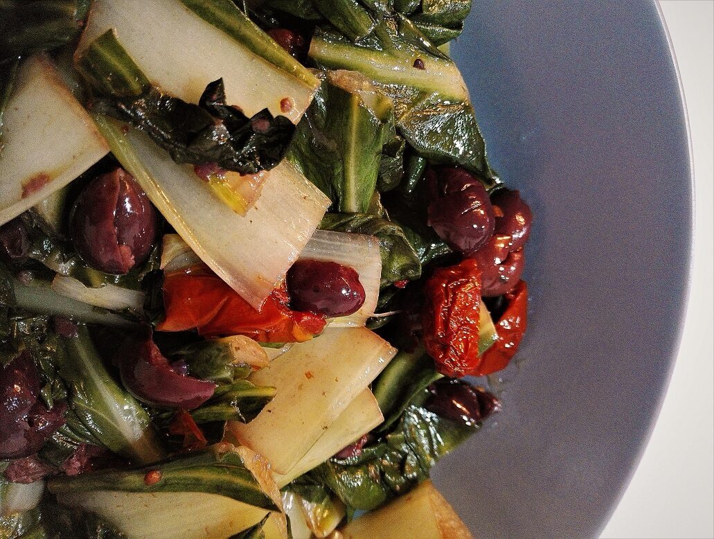 Coste con olive di gaeta e pomodori secchi