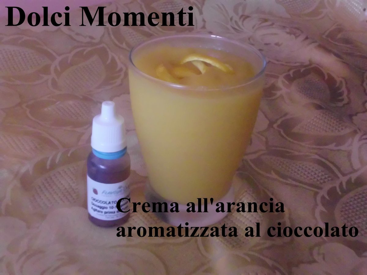 Crema all’arancia aromatizzata al cioccolato