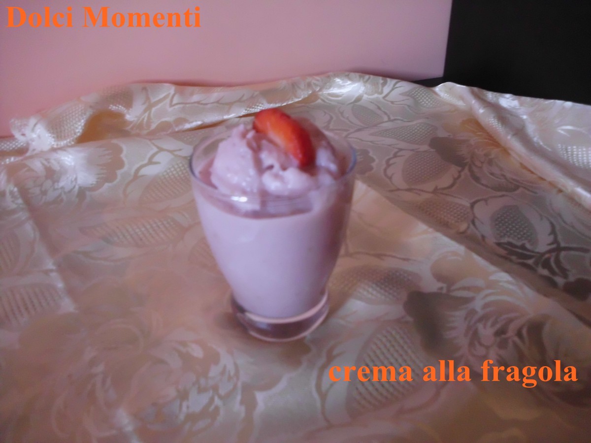 Crema alle fragole senza uova