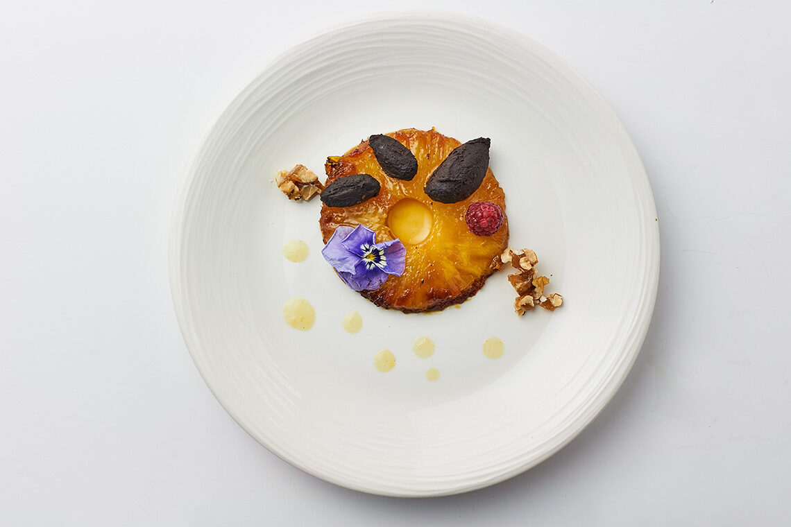 Crema di cavolfiore e cioccolato all’ananas